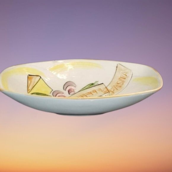 Vintage Los Angeles Potteries Spaghetti/Salad/Pasta Serving Bowl - Picture 3 of 5